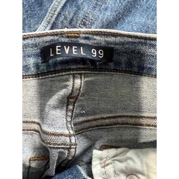 Anthropologie Level 99‎ Womens Blue Denim Bermuda Shorts Size 4/27 - Picture 3 of 14